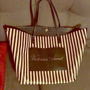 NWOT Striped Victoria Secret Bag